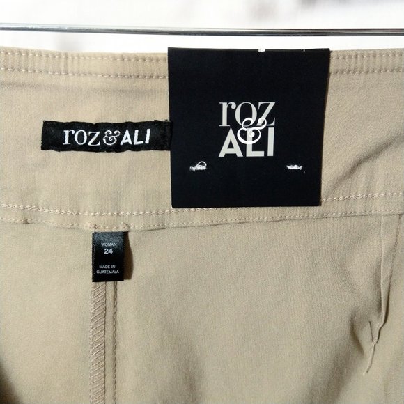 NWT 24/24W Roz & Ali Rayon-Blend Ankle Pants - Picture 10 of 10